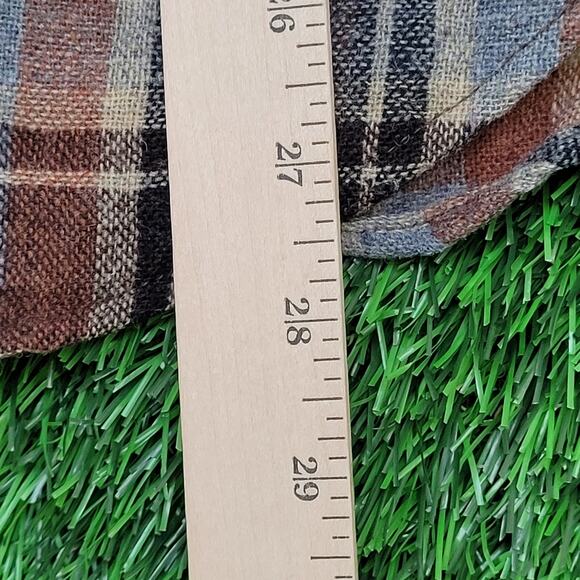 Vintage 90s Plaid Cutoff Snap Shirt Small 19x28 Shirttail - Picture 7 of 9